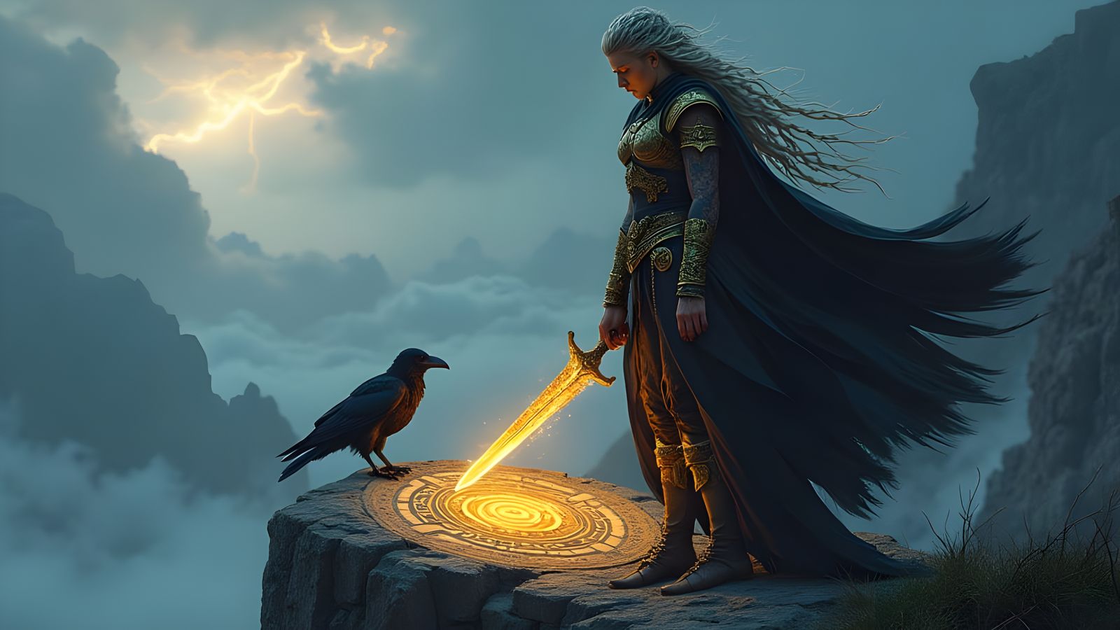 Storm Goddess in Cyberpunk Style