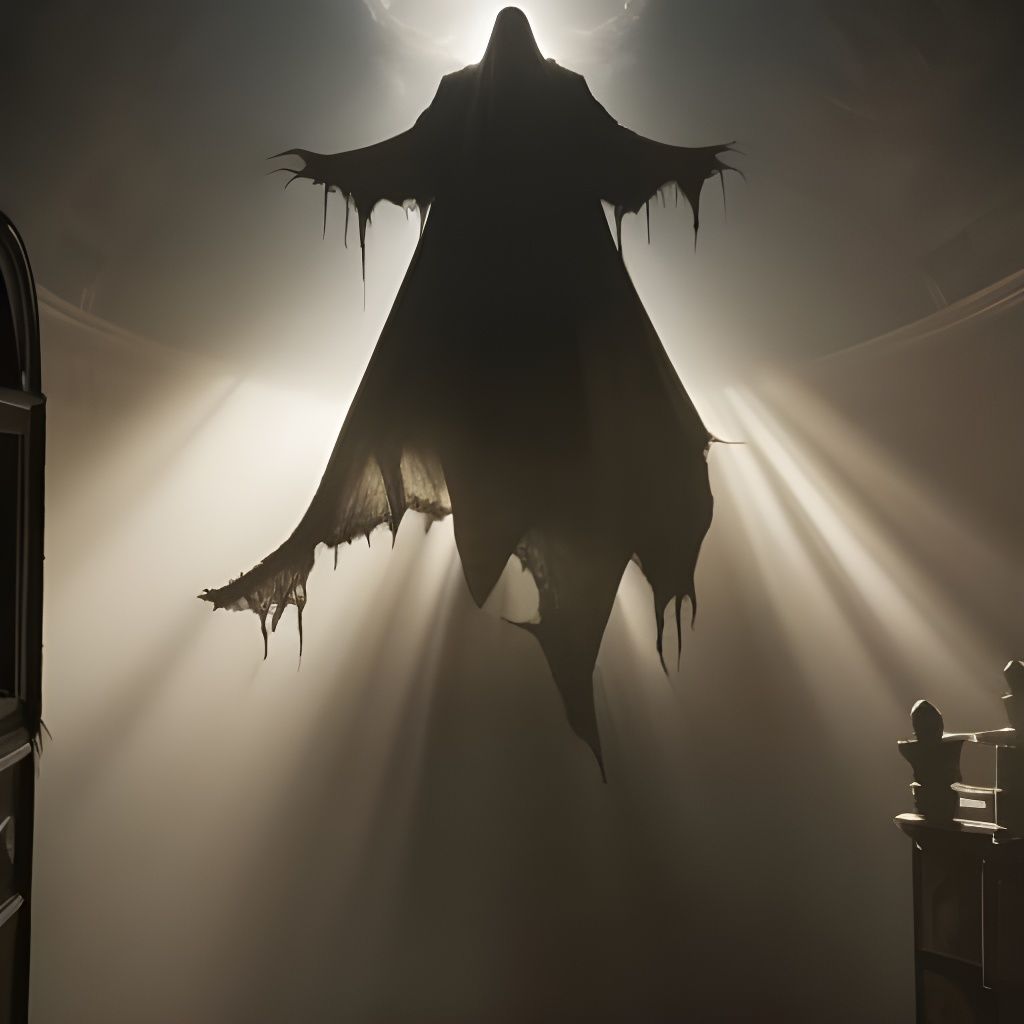 Frightened Awakening: Ghostly Apparition in Bedroom