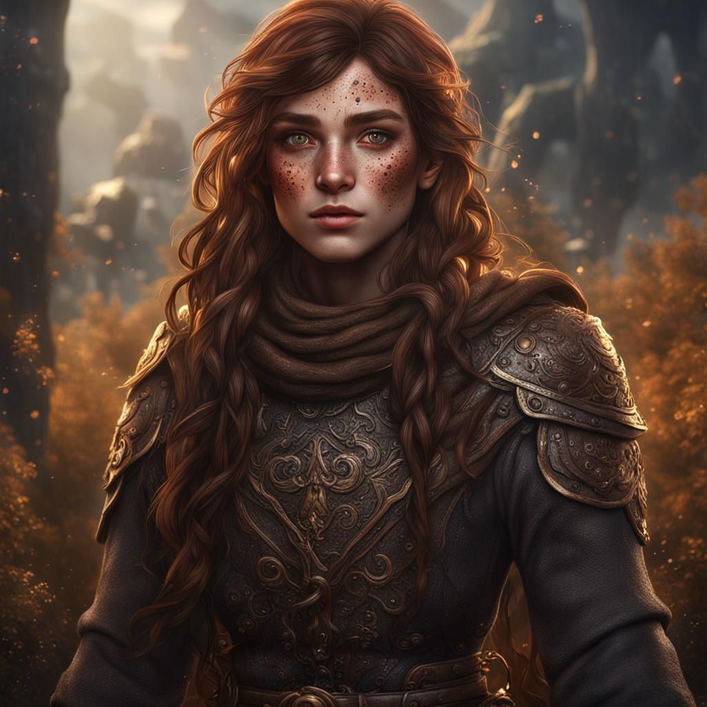 Portrait of a Brown-Eyed Girl, Fantasy Concept Art