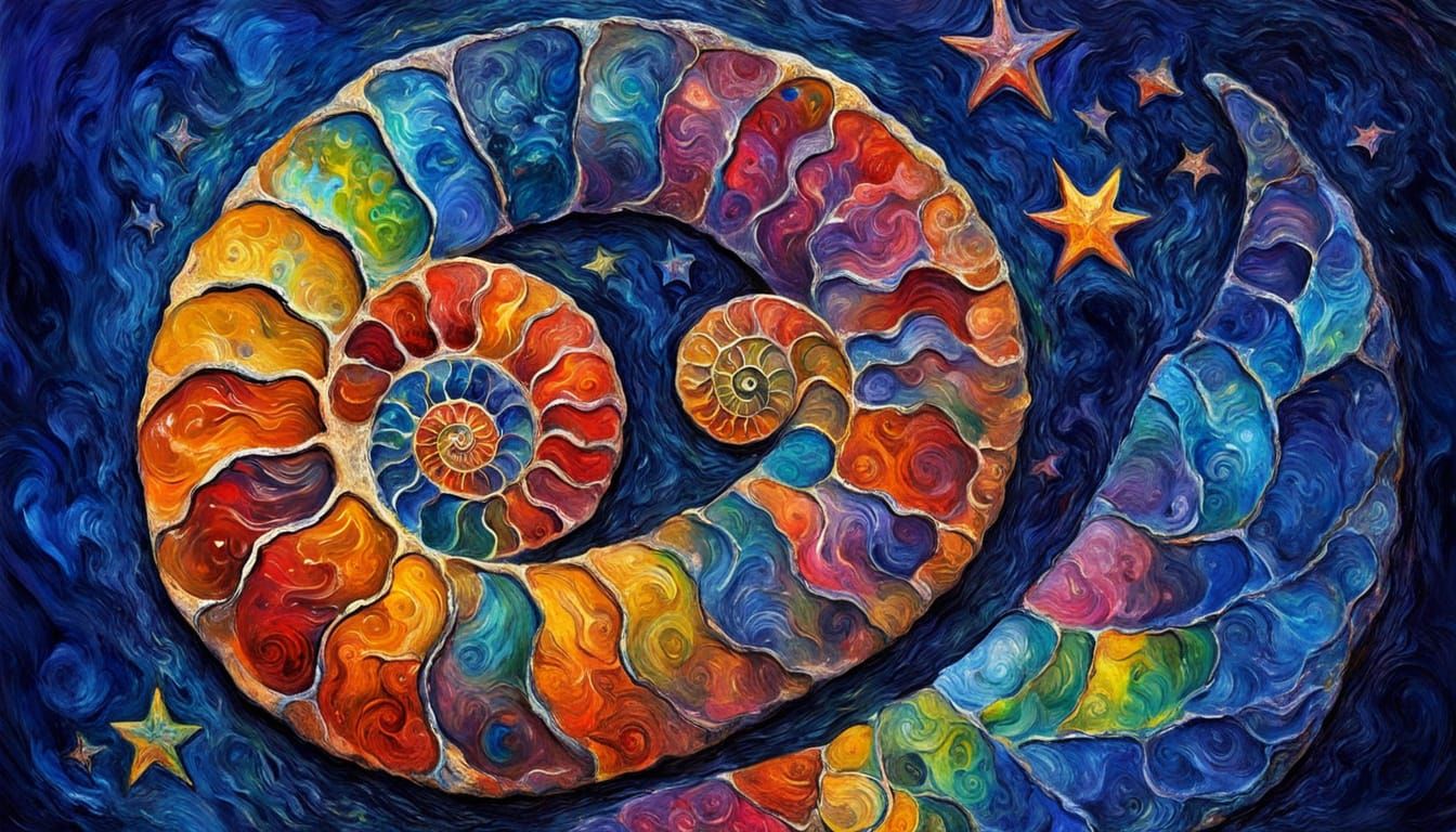 Cosmic Ammonite - inspired by @Sanpo