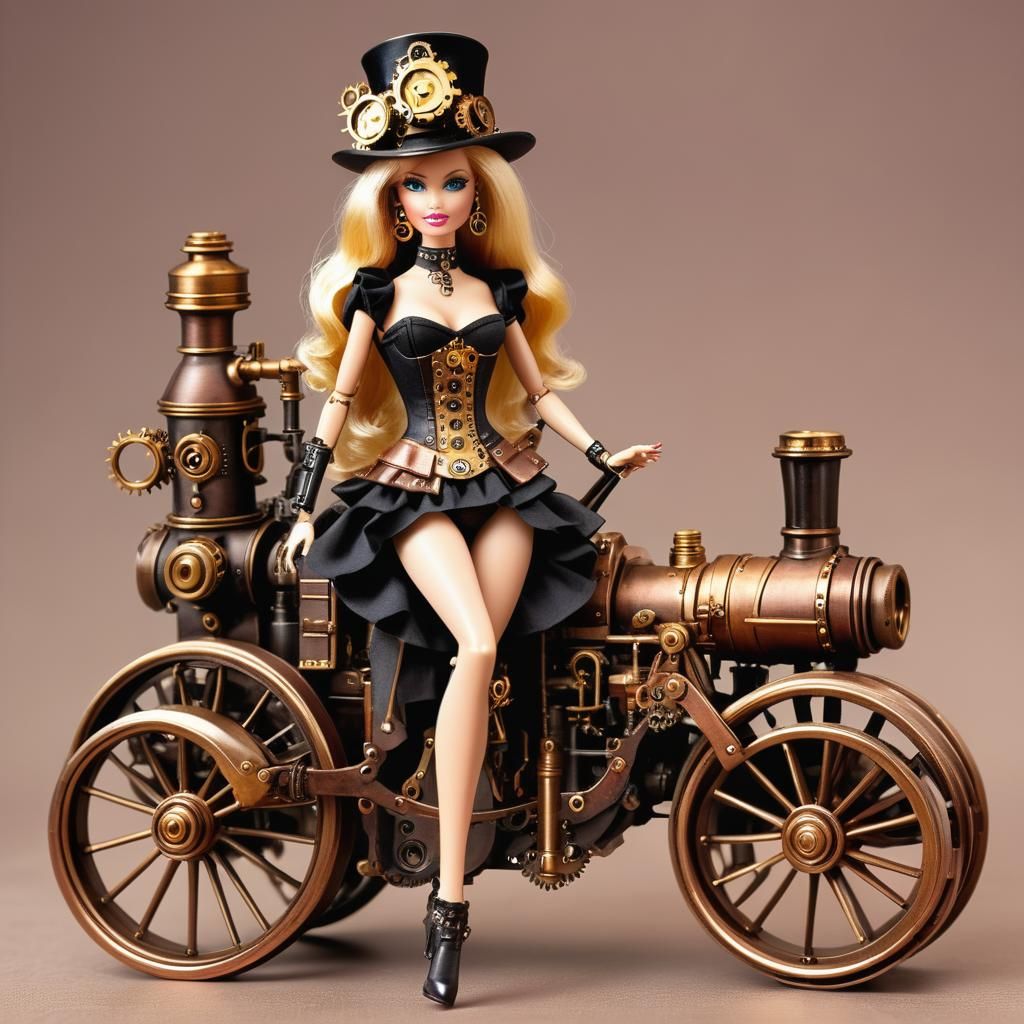Steampunk Barbie with Miniature Engine