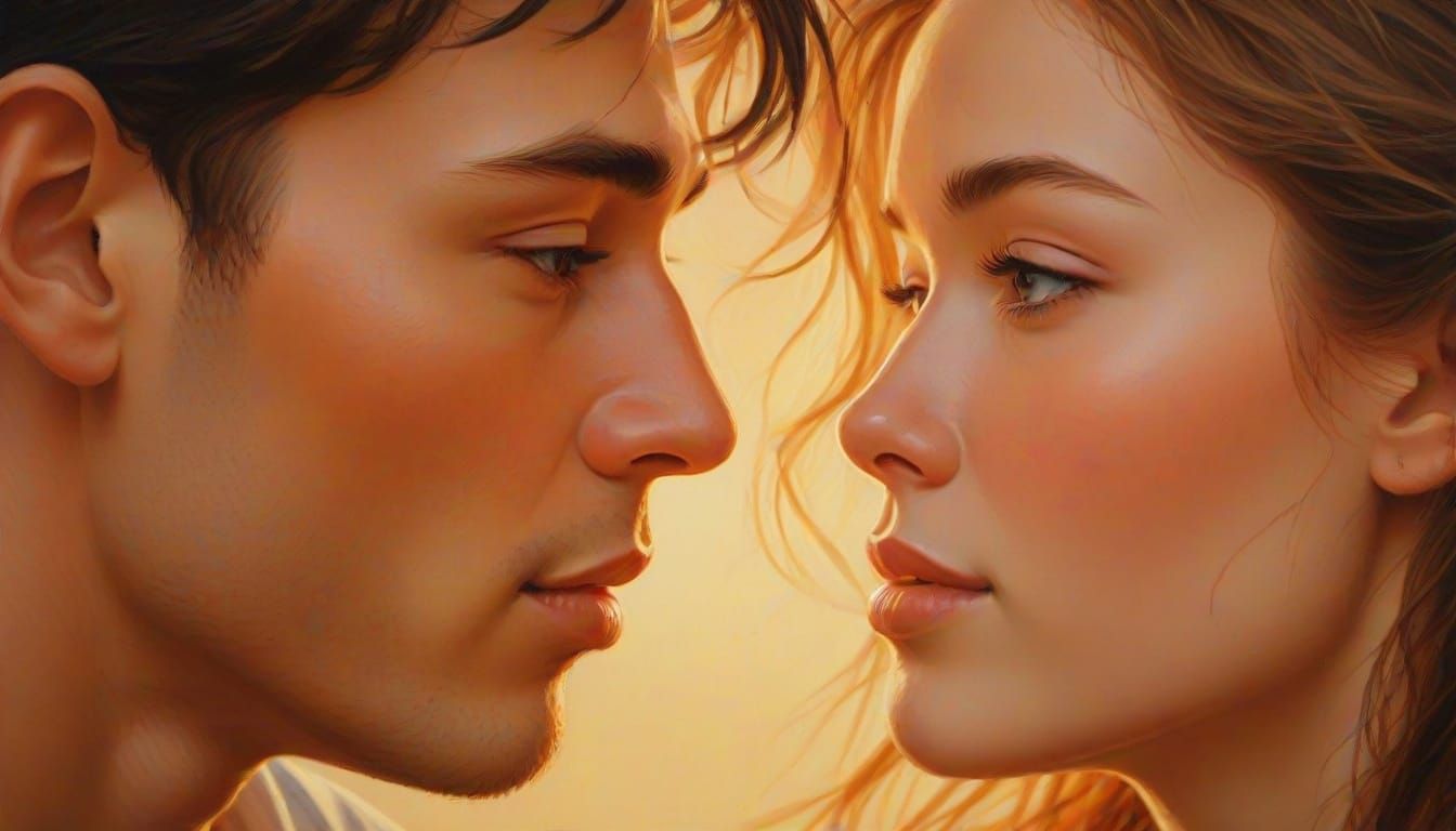 Love at First Sight: Tender Meeting in Golden Hour