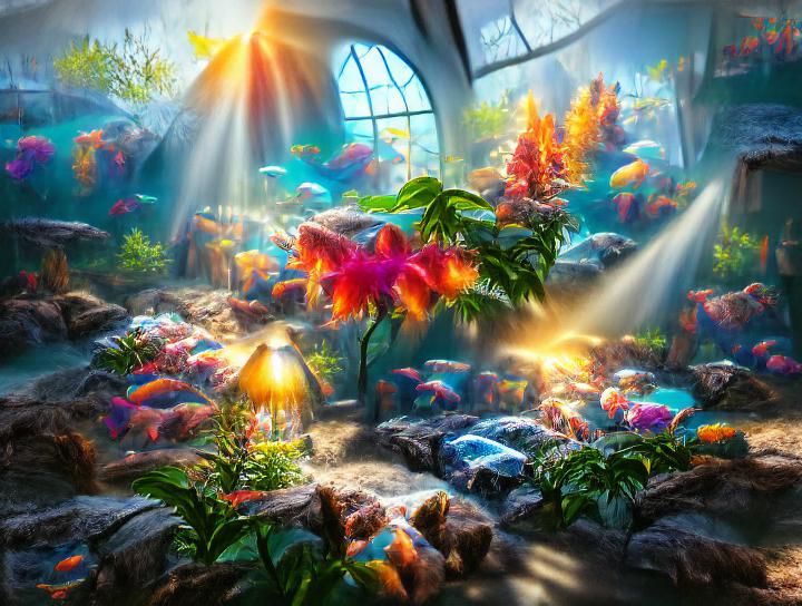 Colorful Coral Reef Aquarium Scene