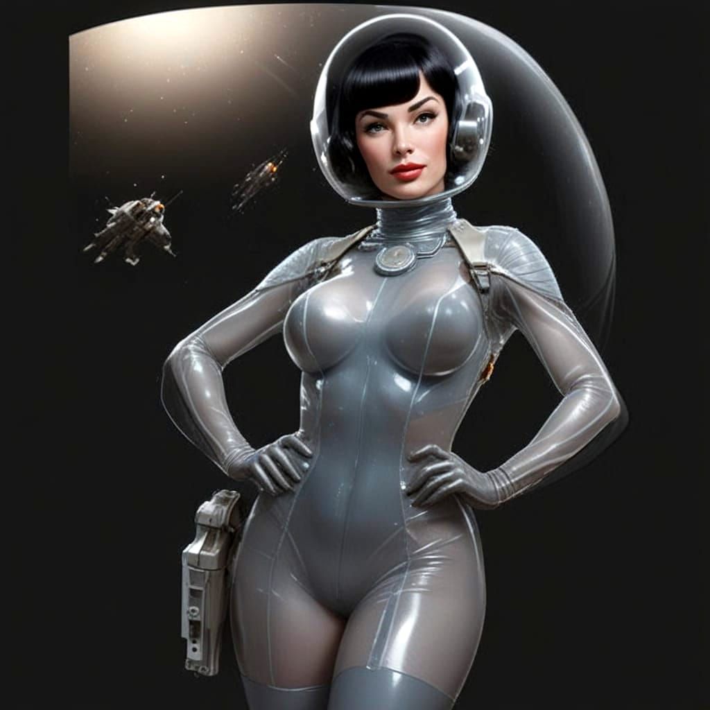 Retro Sci-Fi: Bettie Page as Space Explorer