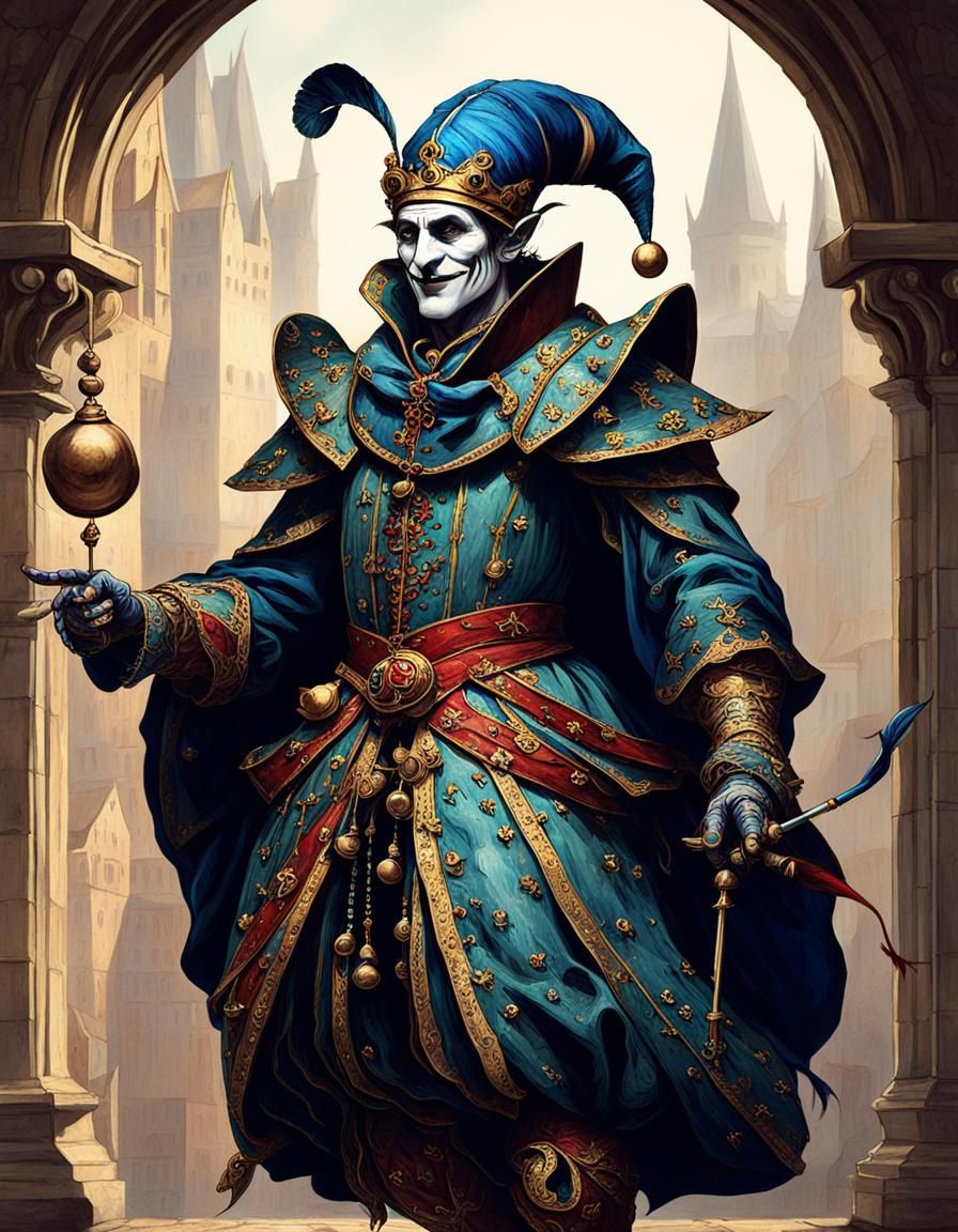 Whimsical Jester Sir Will Dances in Court