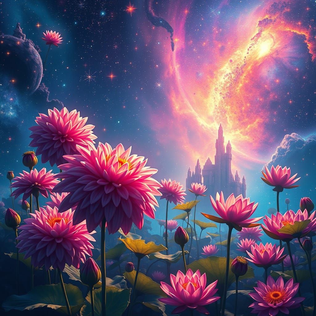 Ethereal Cosmic Blooms