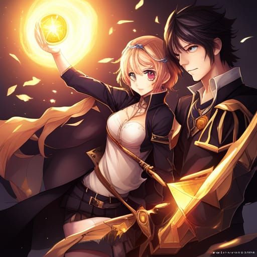 Anime Style Book of Magic Illustration