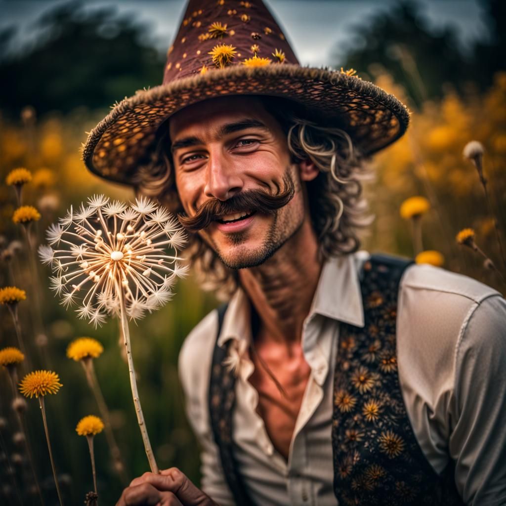 Fiery Salsify Wizard with Infinite Moustache