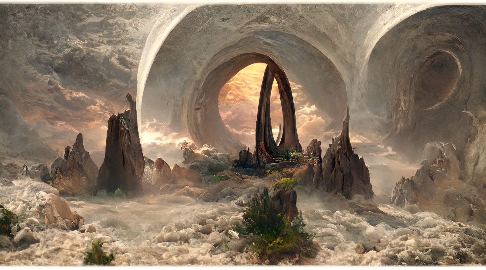 Stargate Portal to Alien World, Hyperdetailed Digital Art