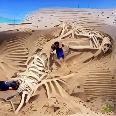 Desert Discovery: Giant Skeleton in the Sand