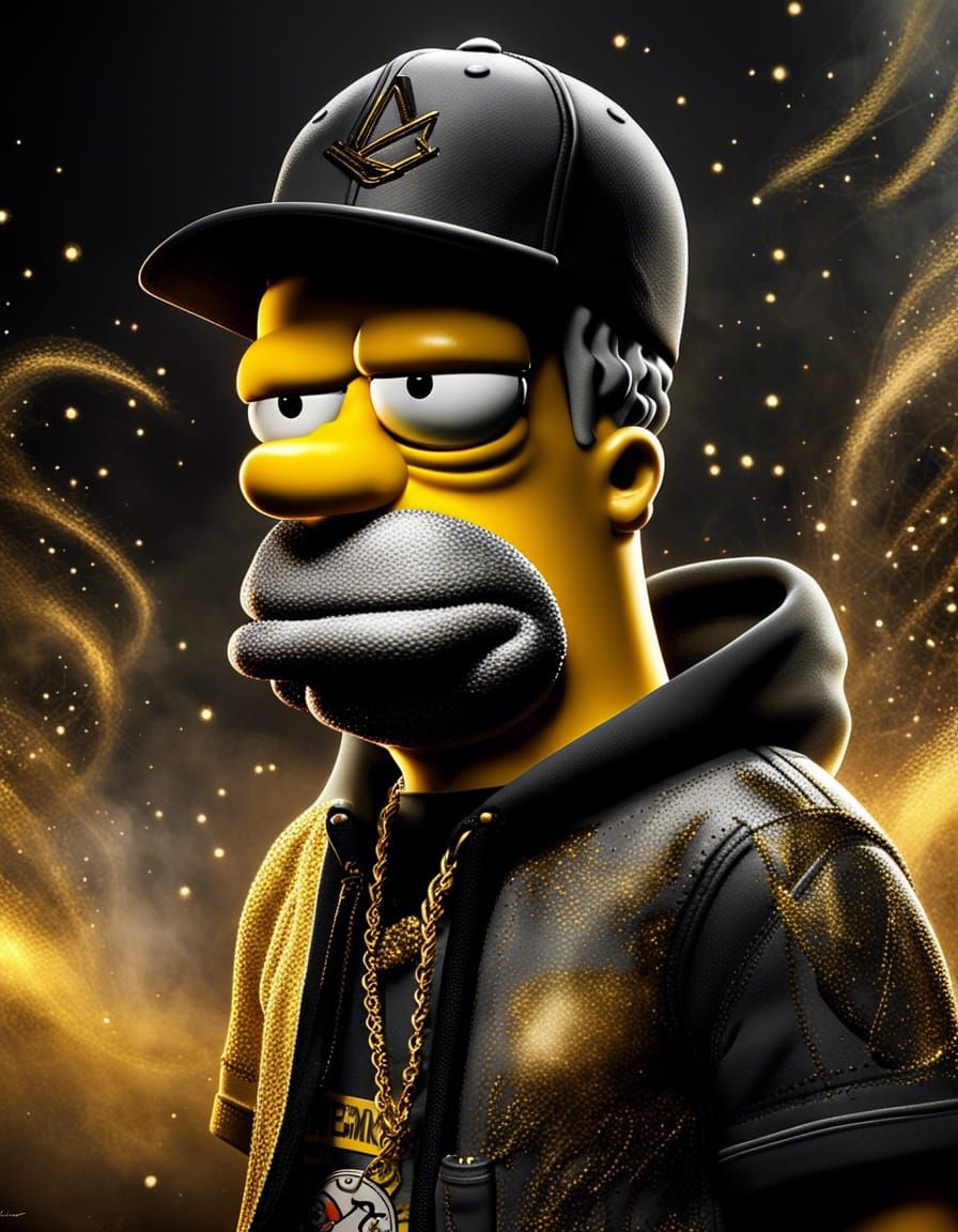 Ultra Realistic 3D Homer Simpson in Gritty City