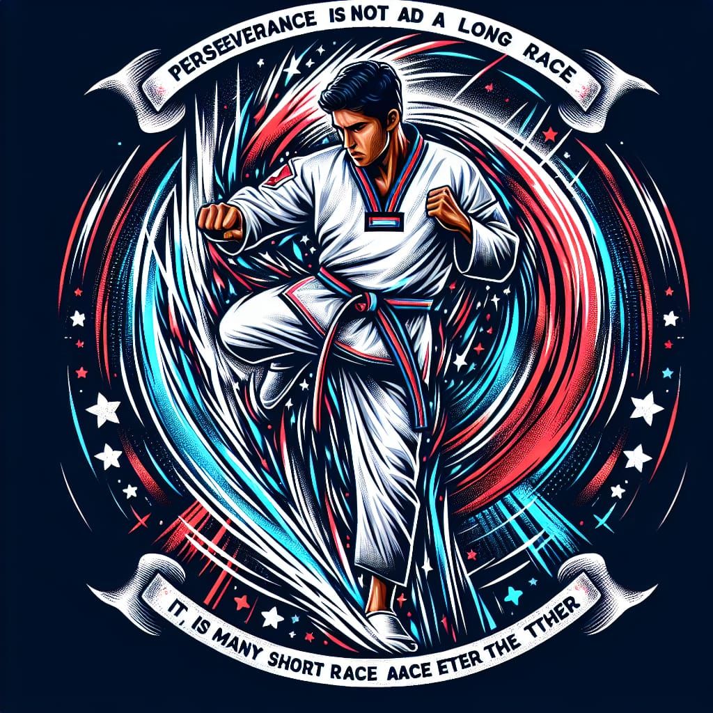 Taekwondo Athlete T-Shirt Design: Strength and Discipline