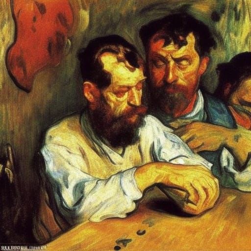 Surreal Portrait Inspired by Kokoschka and Repin