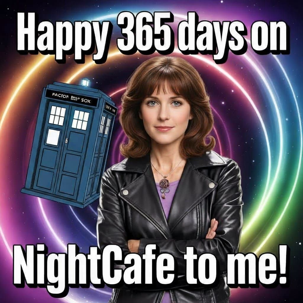 Doctor Who Sarah Jane Smith & TARDIS Vortex Art