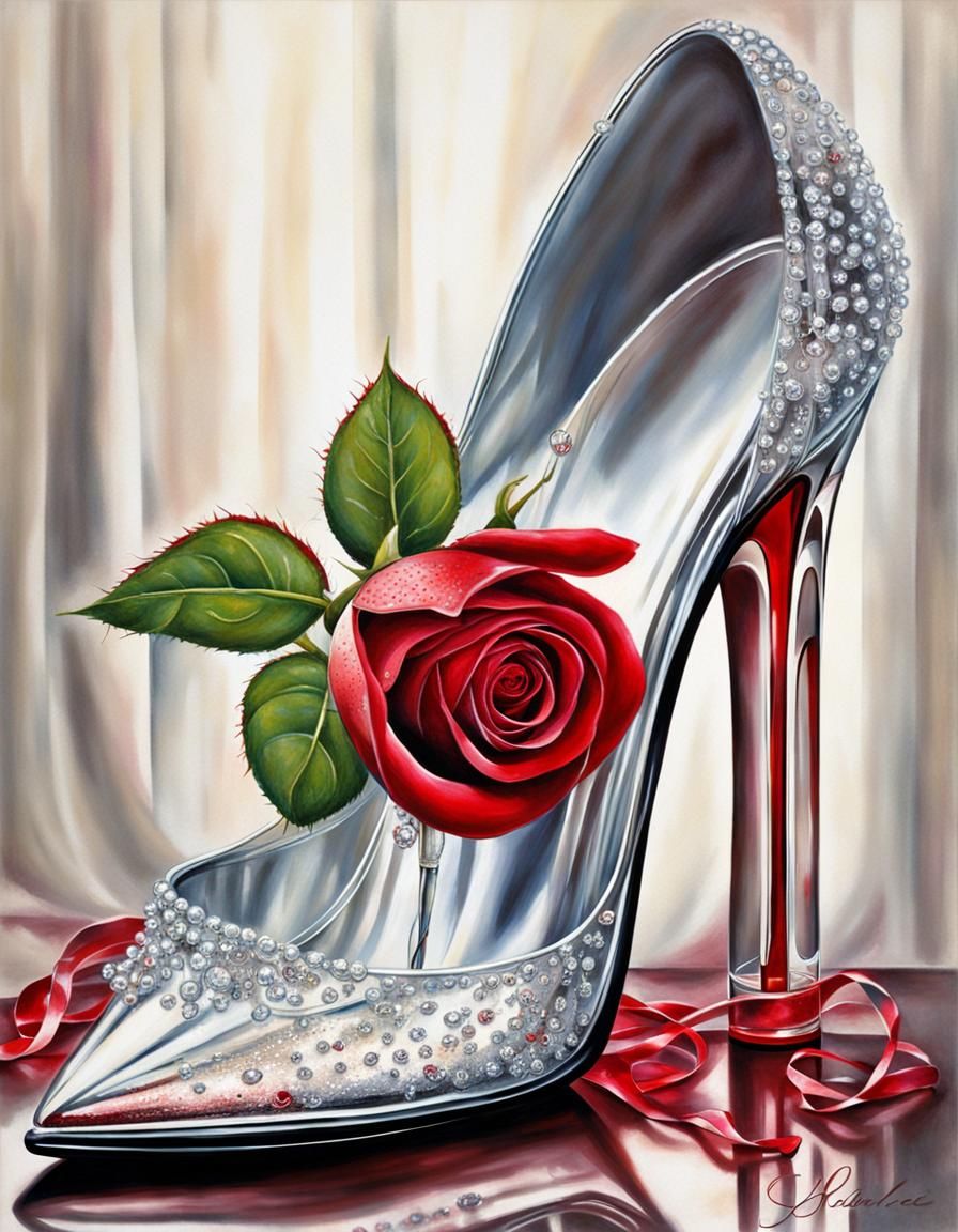 Rose and Glass Stilettos: A Romance Novel Cover