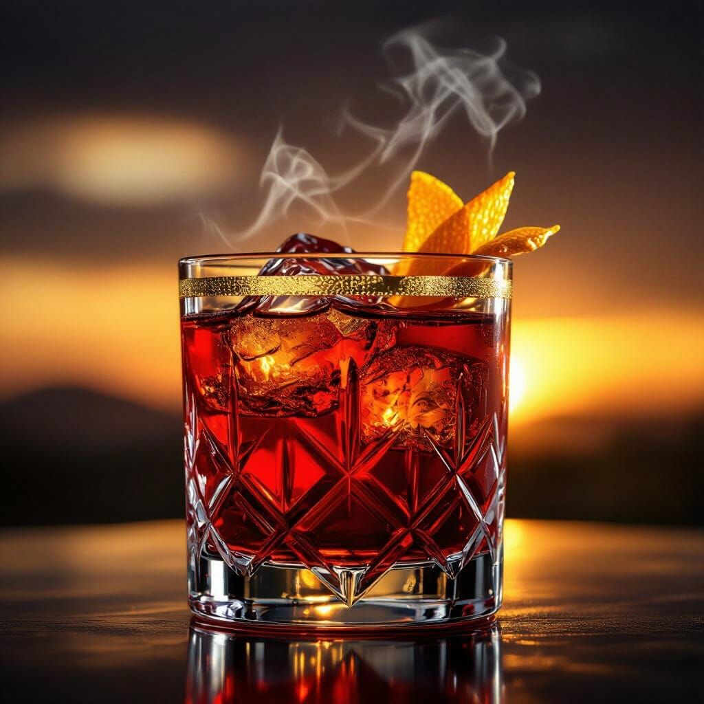 Sol em Sangue: A Red Cocktail with Liquid Gold