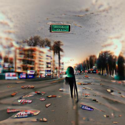 Cyberpunk Cityscape with Flying Cars