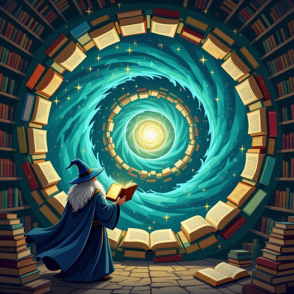 Wizard and Enchanted Book Vortex