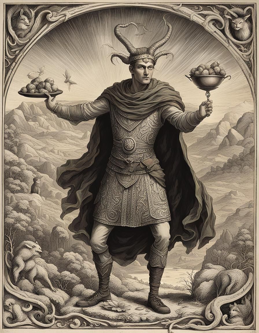 Mythological Trickster: Fantasy Concept Art in 8k