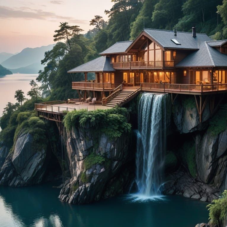 Luxurious Cliffside Mansion in Serene Paradise