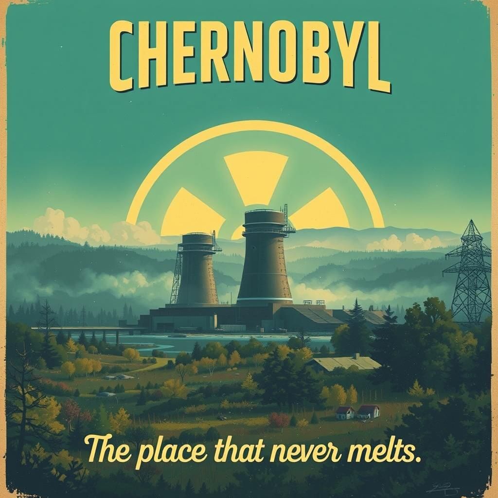 Chernobyl Travel Poster in Art Deco Style