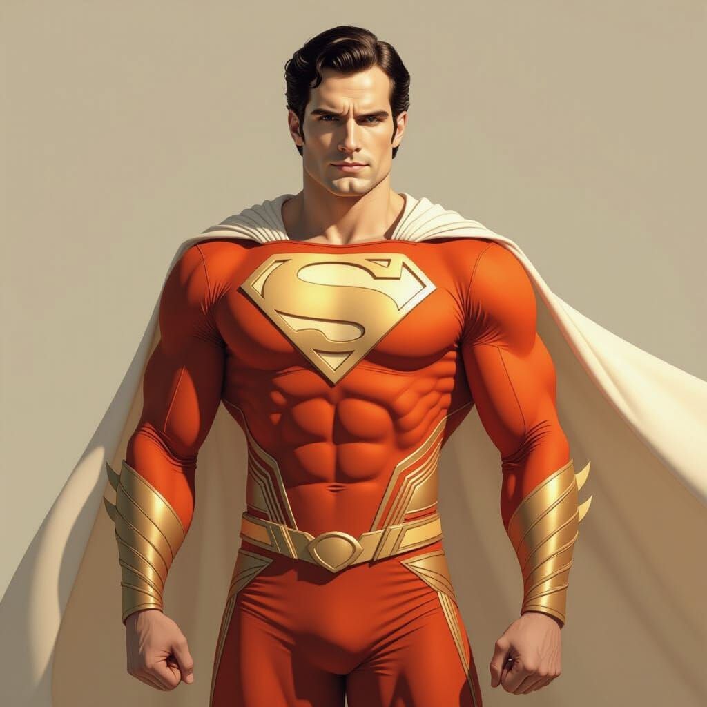 Henry Cavill as Orange and Gold Superman