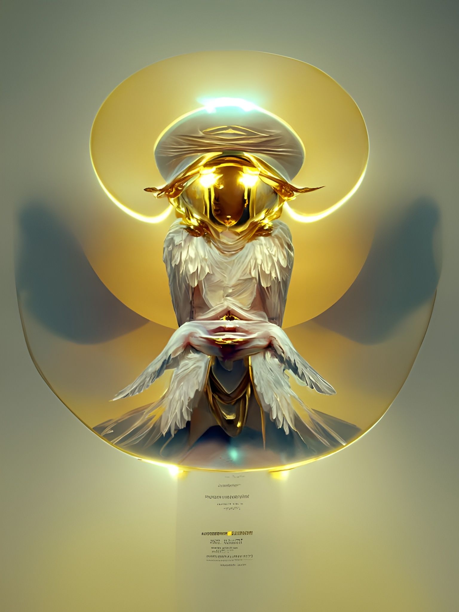 Ethereal Angel of Light Portrait in Digital Art Style