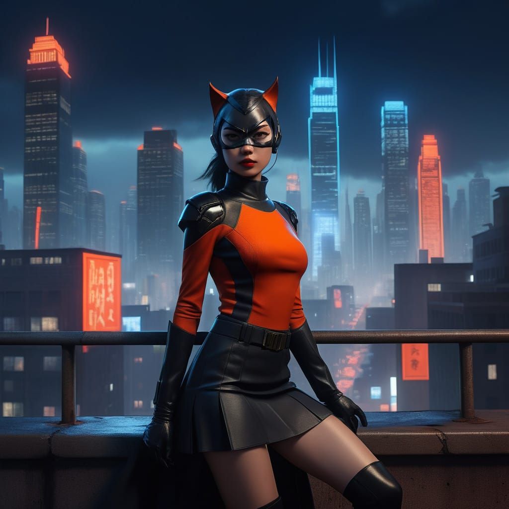 Heroic Catwoman Cosplay in Metropolis