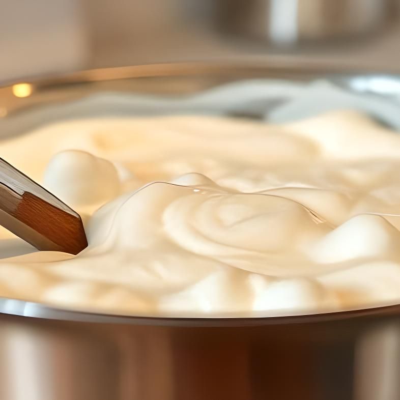 Melting Marshmallows Swirling in a Pan