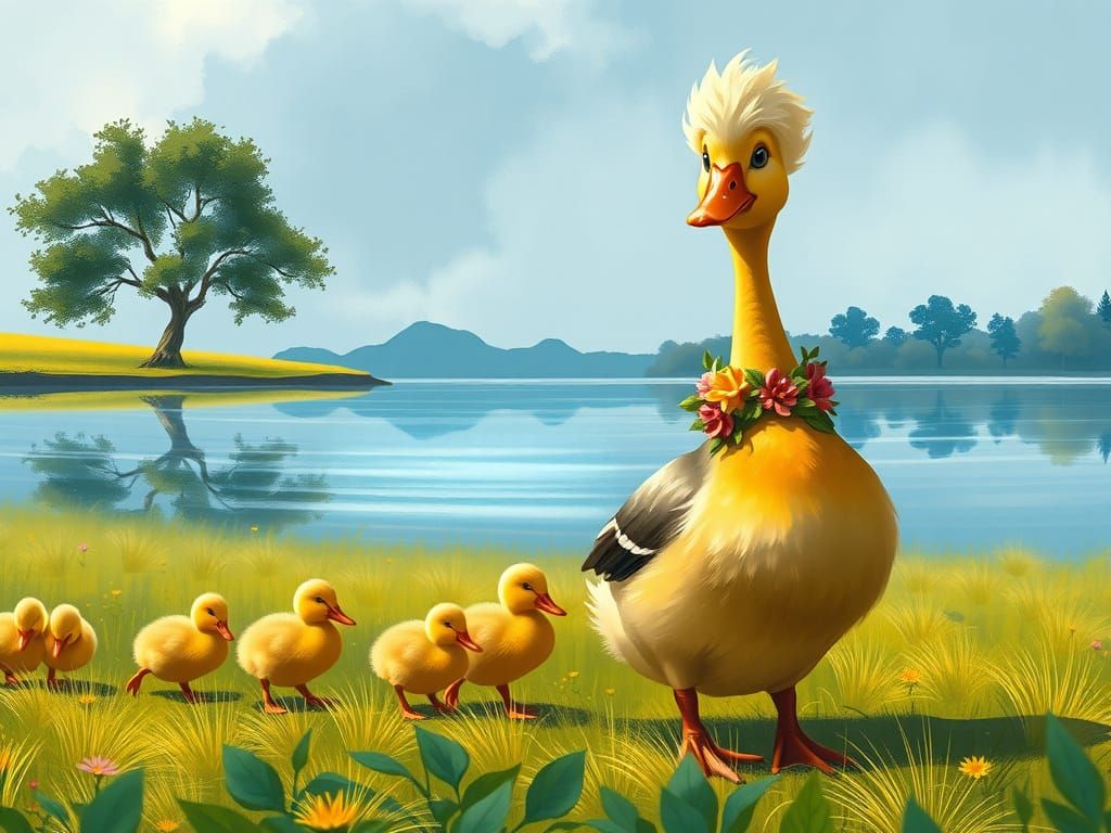 Motherly Majesty in Enchanted Meadow