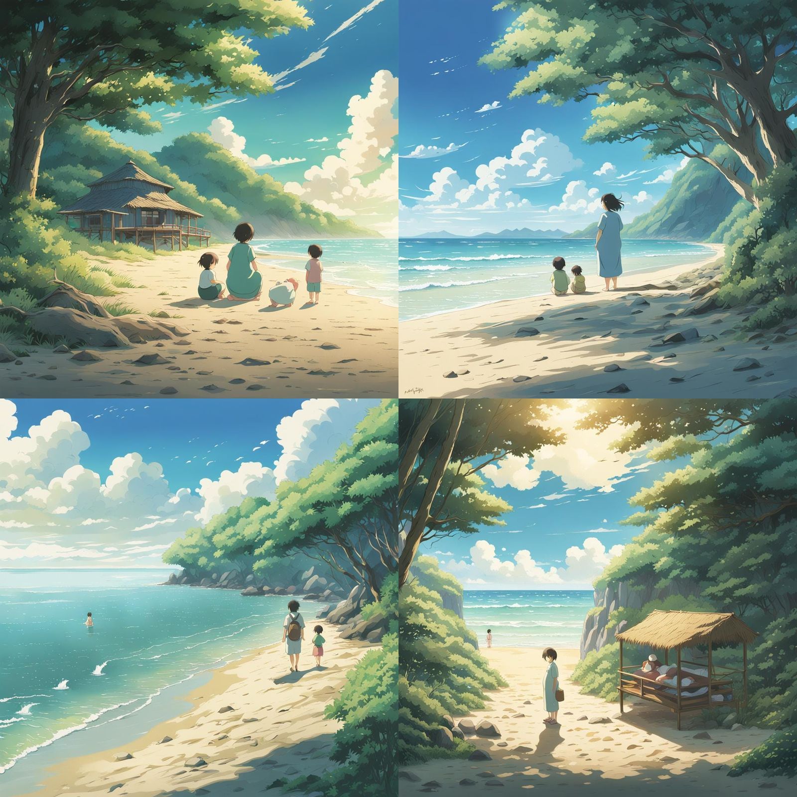 Beach Birth: Studio Ghibli Anime Visual