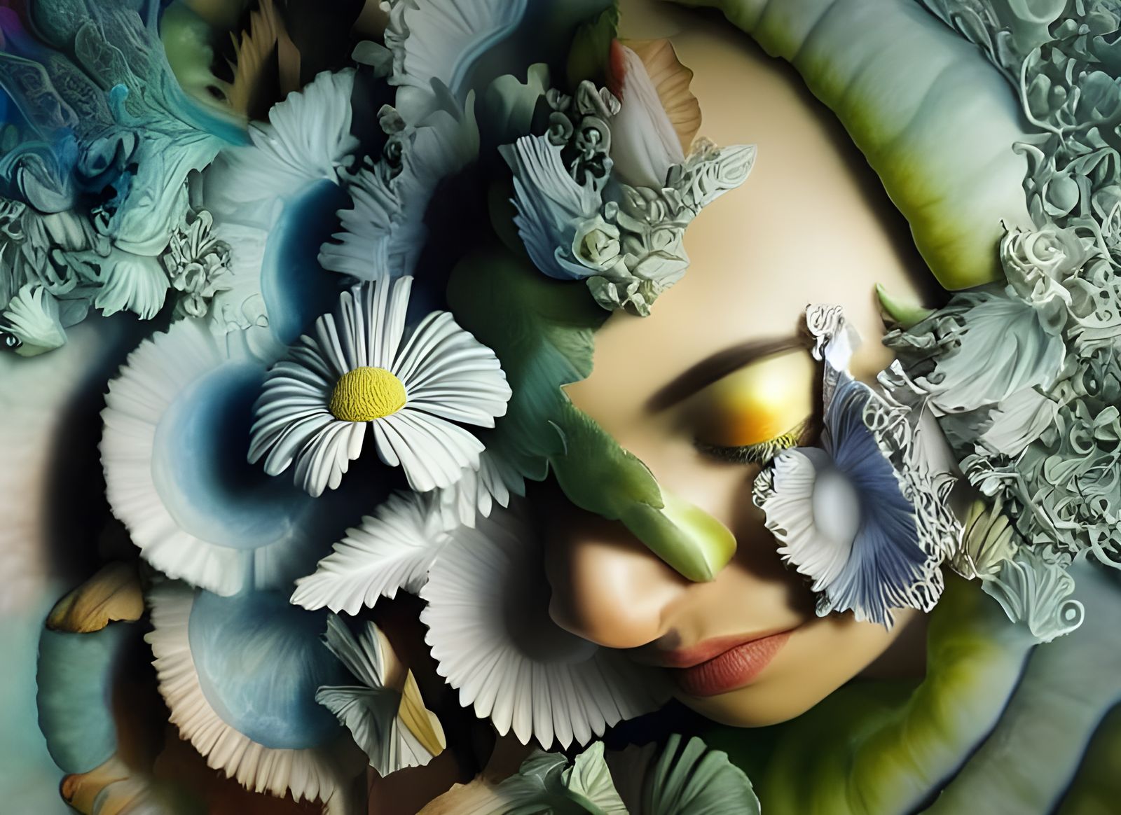 Surreal Flower Towers: A Healing Celestial Vision