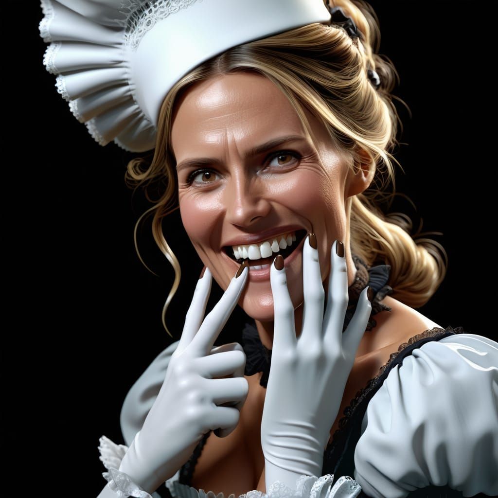 Heidi Klum in Victorian Maid Fantasy Art