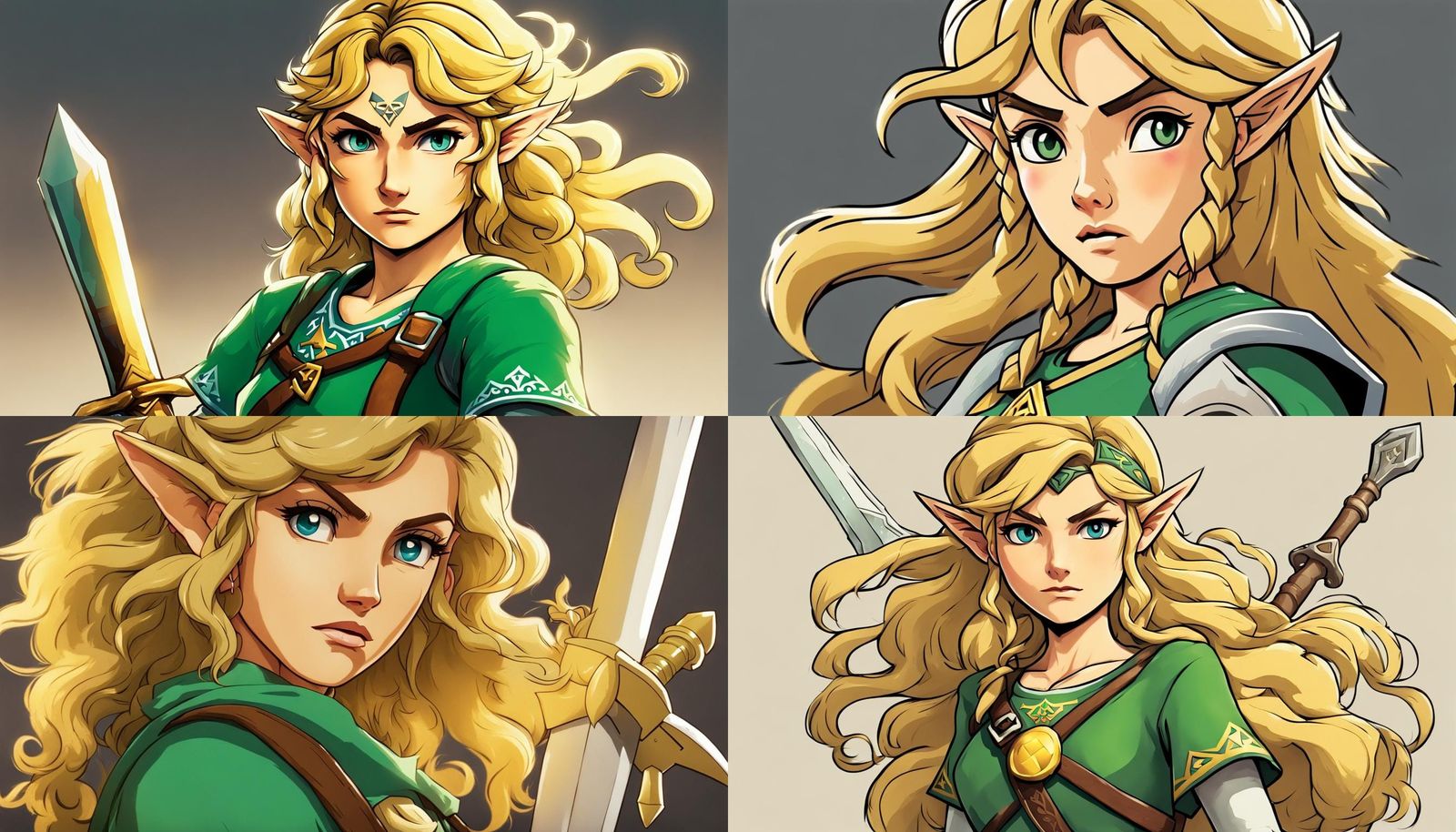 Fierce Female Link with Golden Hair