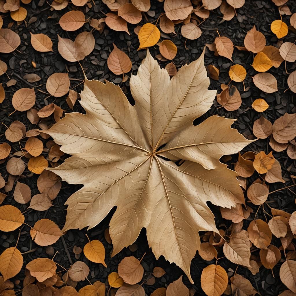 Sheep-Shaped Leaf Falls in Golden Light