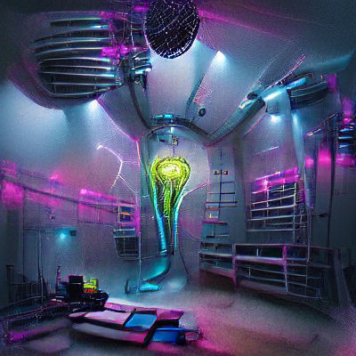 Sci-Fi Energy Reactor Room Concept