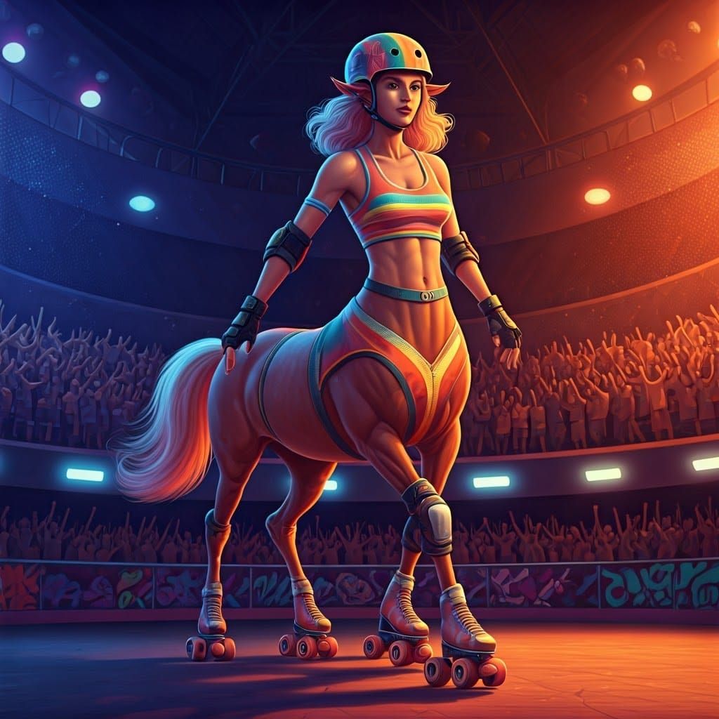 Centaur Roller Derby Queen at Neon Rink
