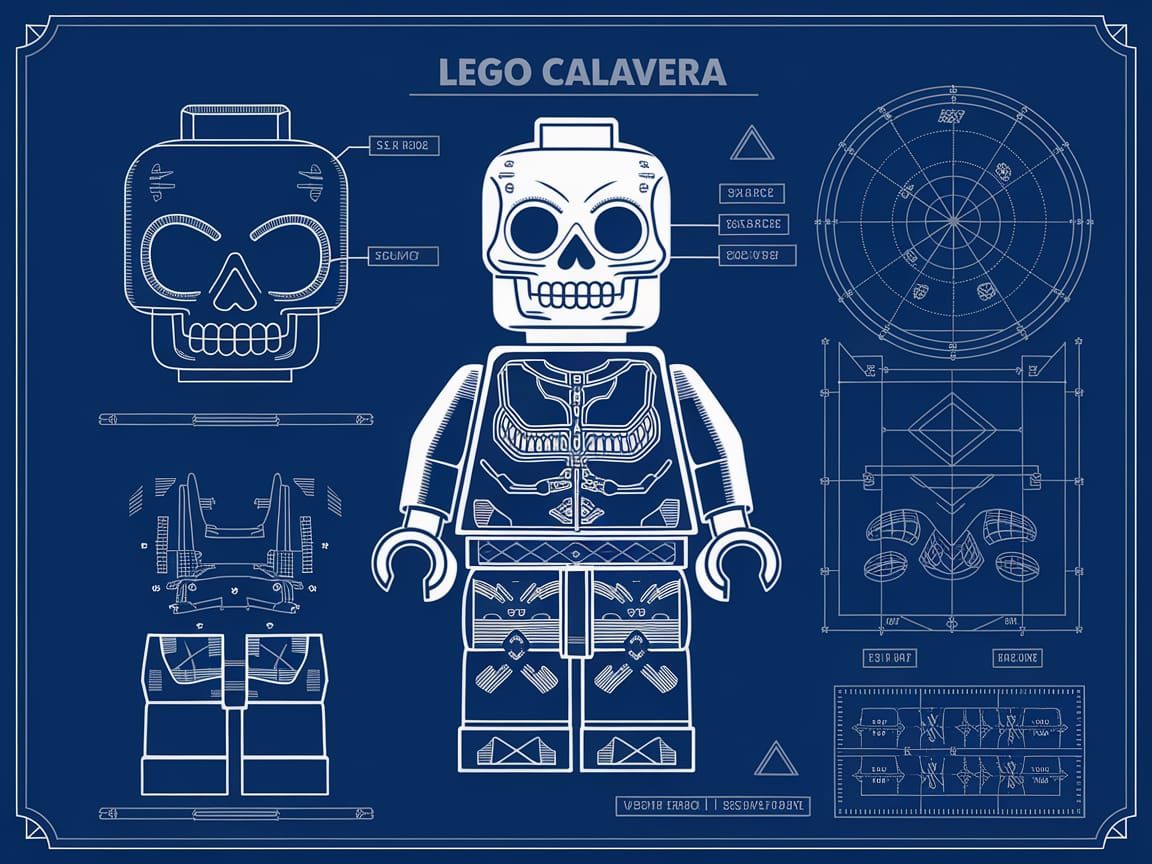 Blueprint to Build a LEGO CALAVERA