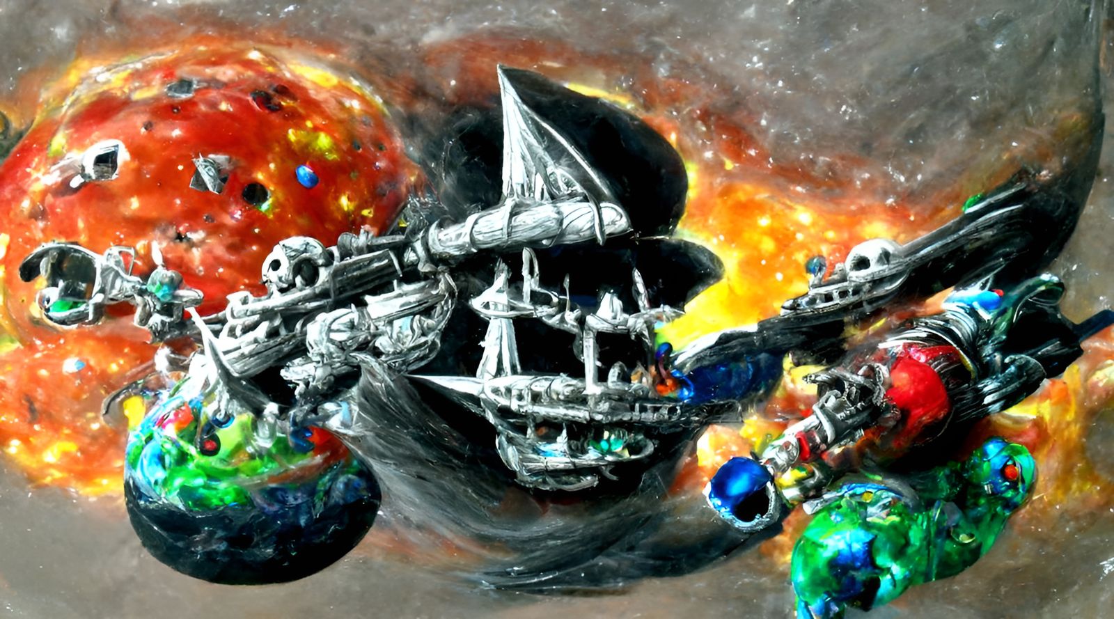 Undead Space Pirates Battle on the Flying Dutchman