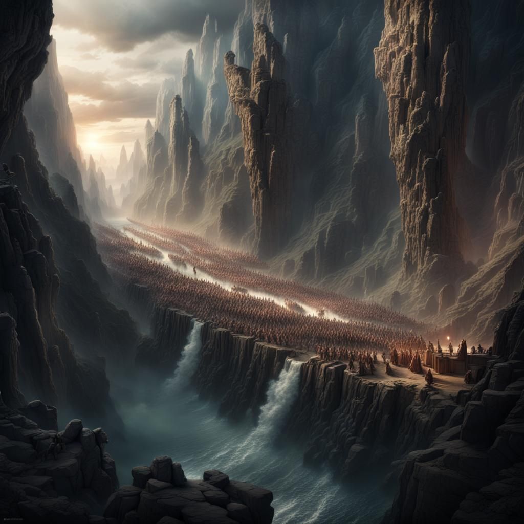 Epic Ancient Army Falls Through Abyss