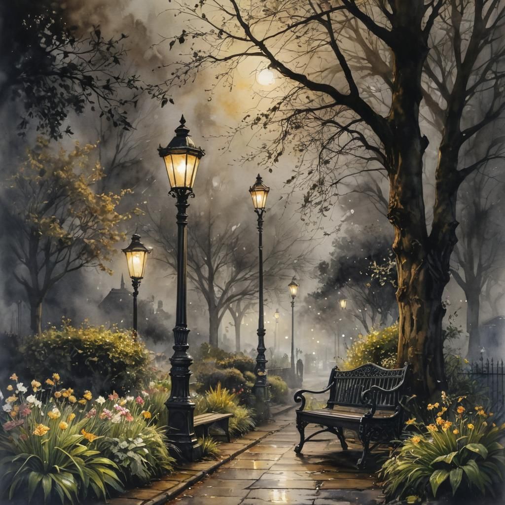 The inviting old bench..