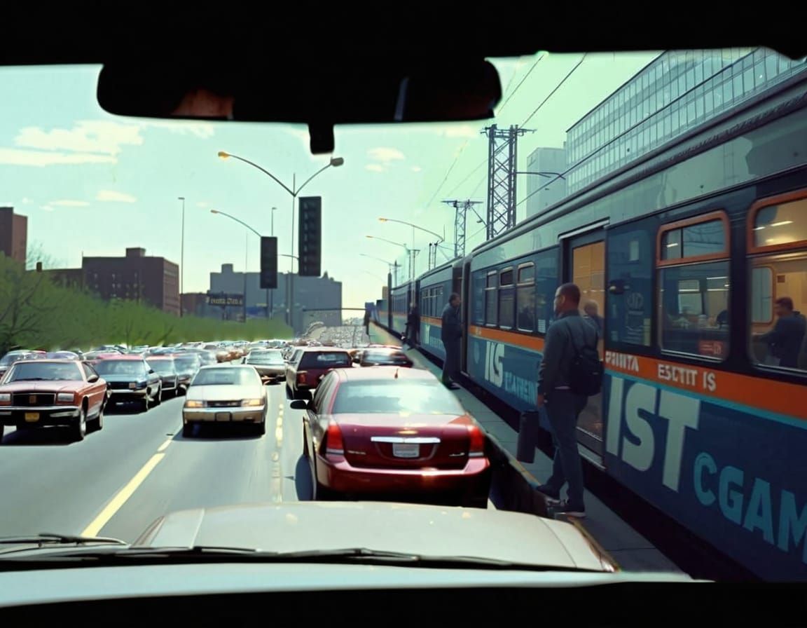 Traffic Jam Near Shea Stadium Entrance