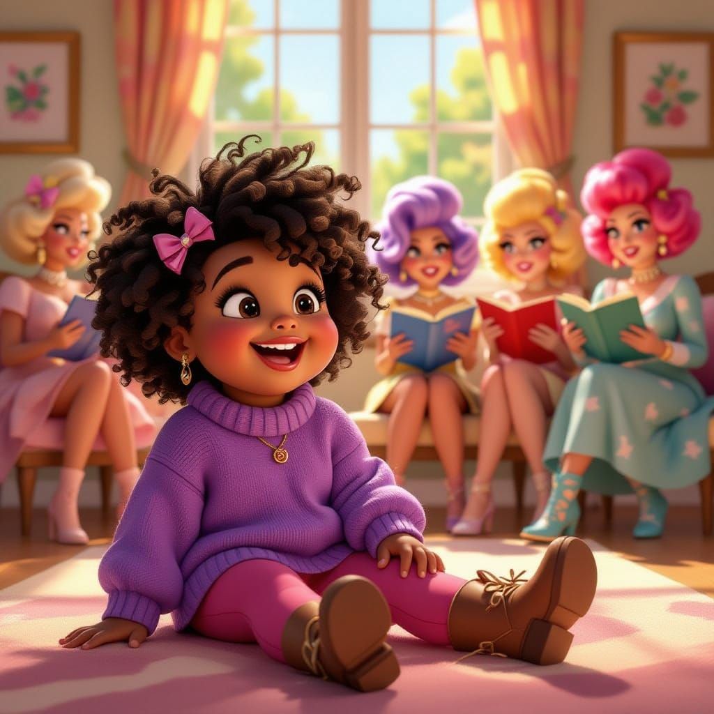 Animated Black Girl at Drag Queen Storytime