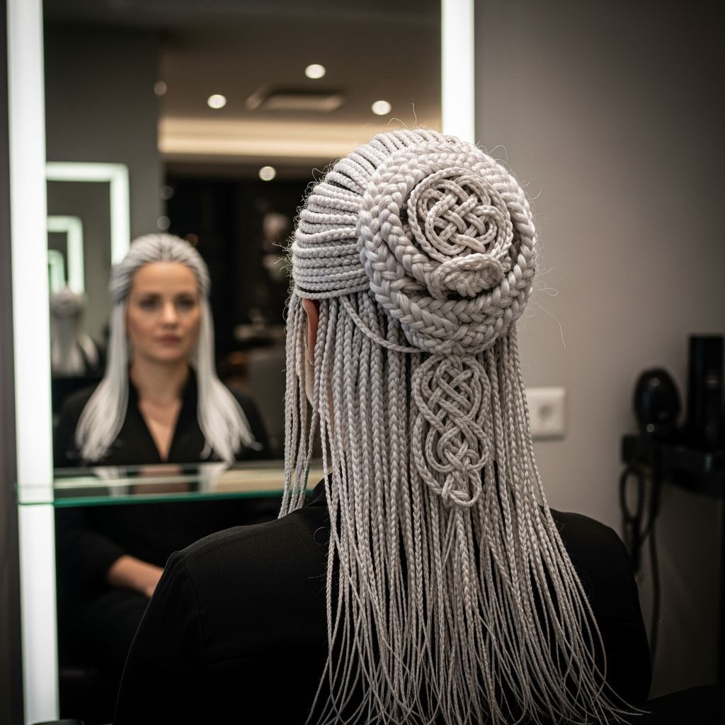 Woman with Elaborate Braided Hairstyle