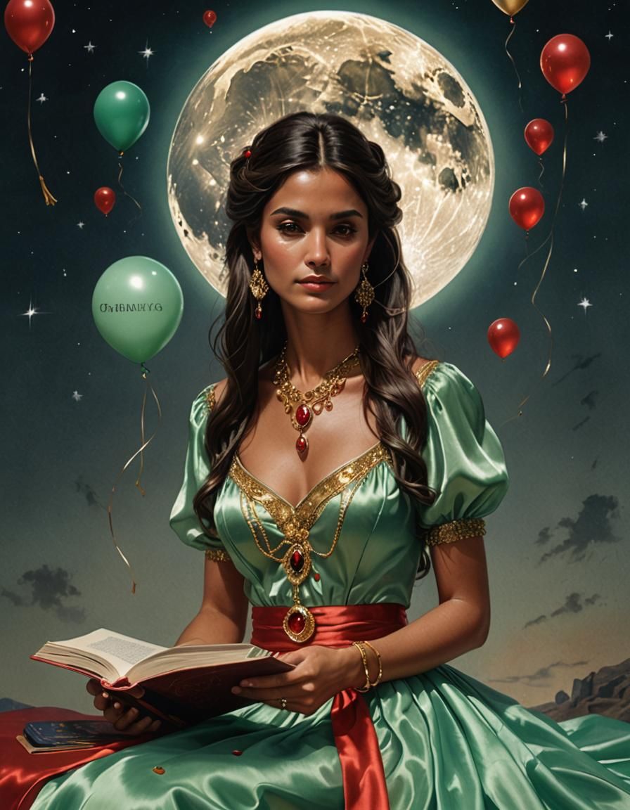 Italian Woman Reads 'The Moon's a Balloon'