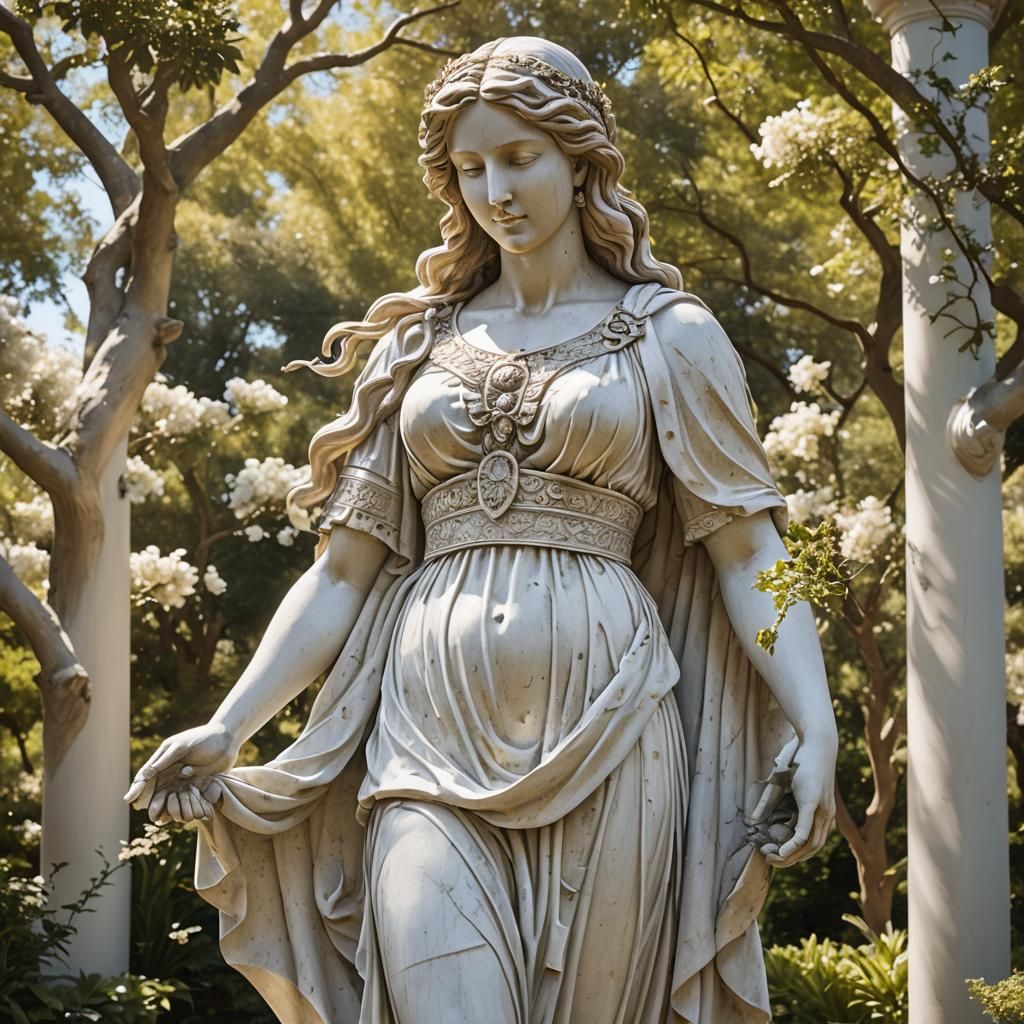 Marble Statue of Thalia, Greek Muse Goddess
