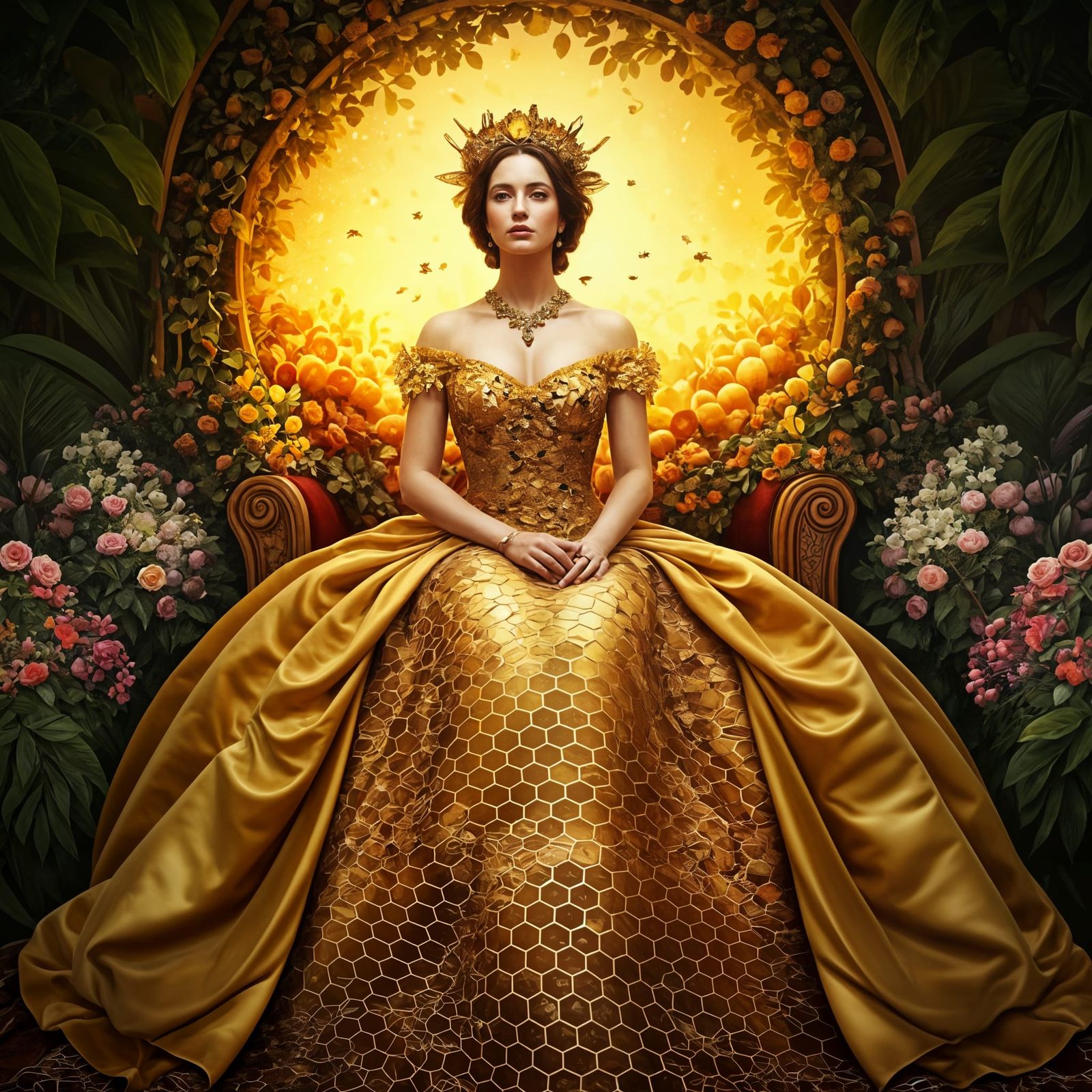 Majestic Queen Bee in Regal Splendor