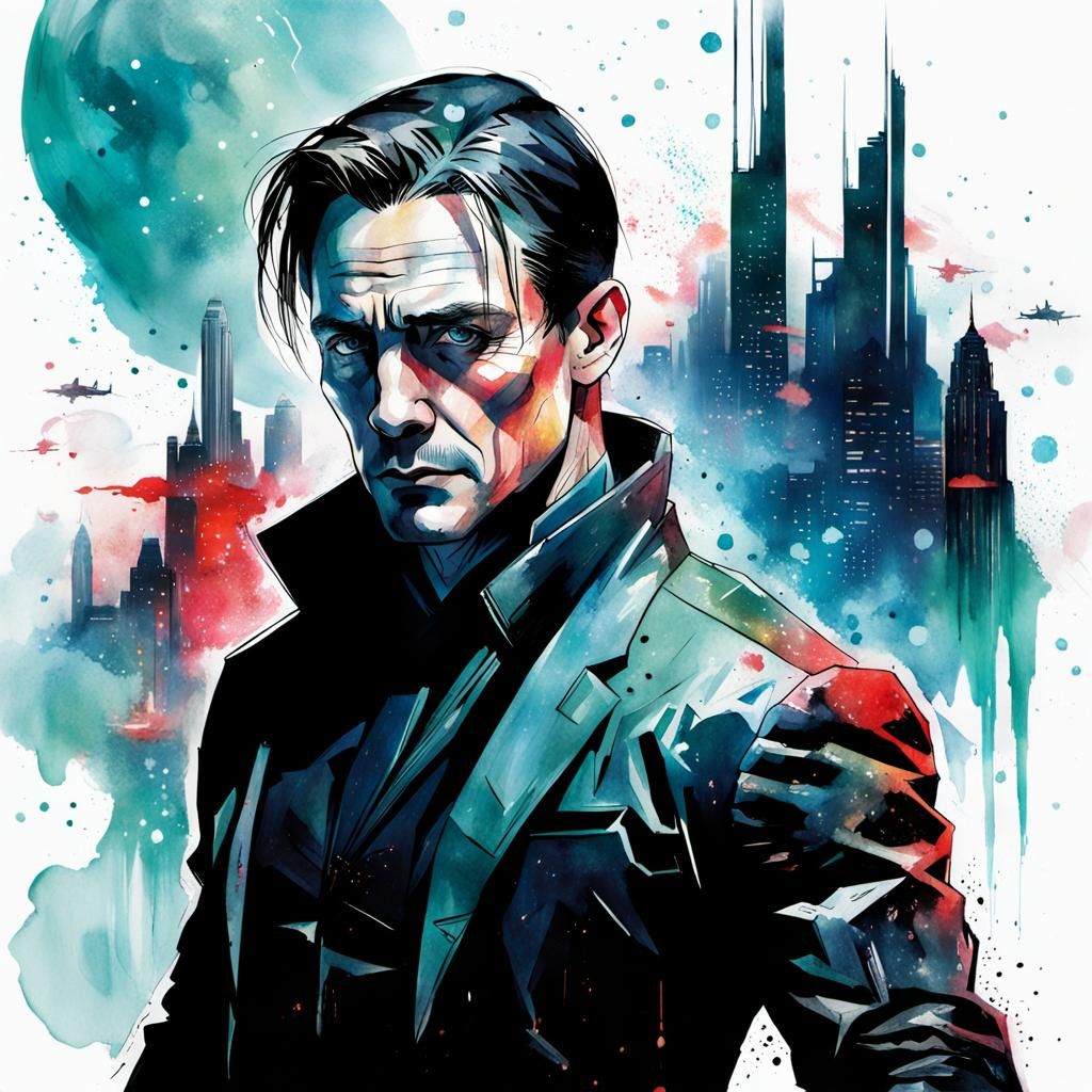 Altered Carbon Portrait in David Mack Style