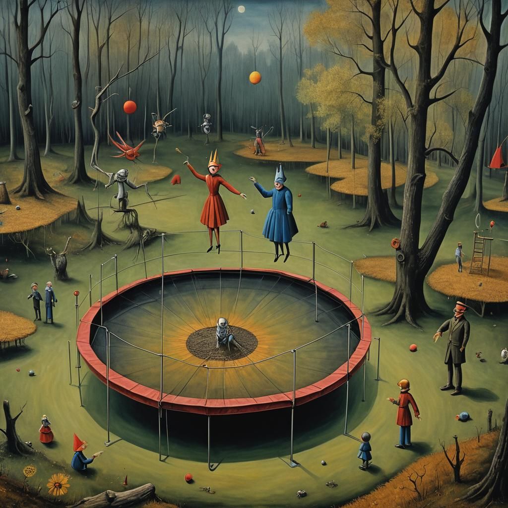 Surreal Creatures in Soul Cauldron: A Cinematic Still