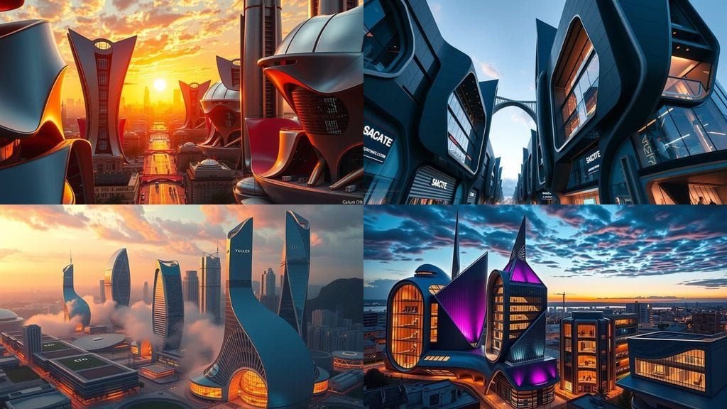 Tacuarembó Cityscape With Futuristic Carlos Ott Buildings